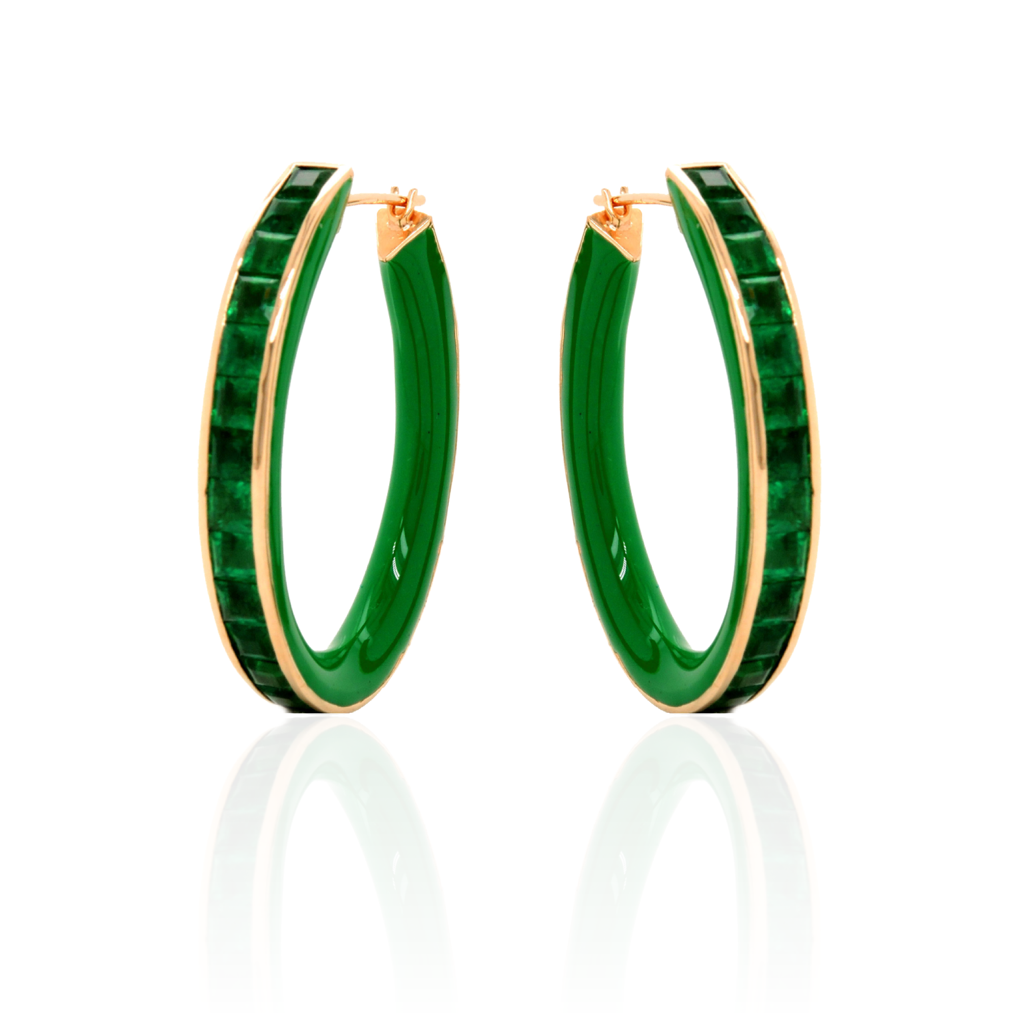 Emerald Hoops